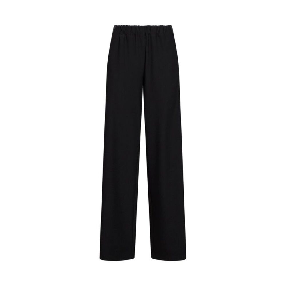 Blanca Vita Women Black Crepe Pika Wide-Leg Trousers